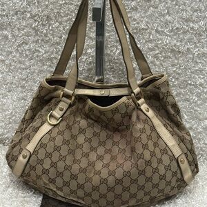Gucci Abbey Tan Monogram Shoulder Bag